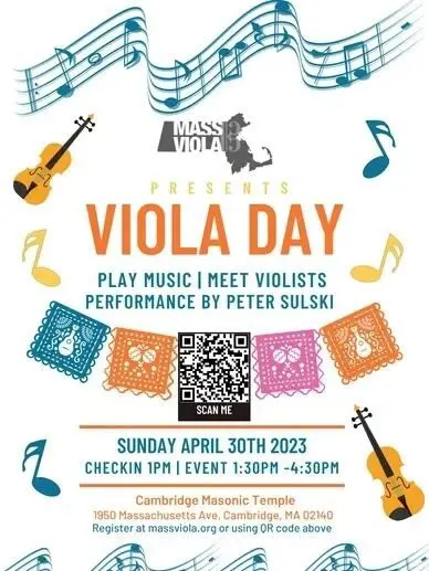 A poster for the viola day event.