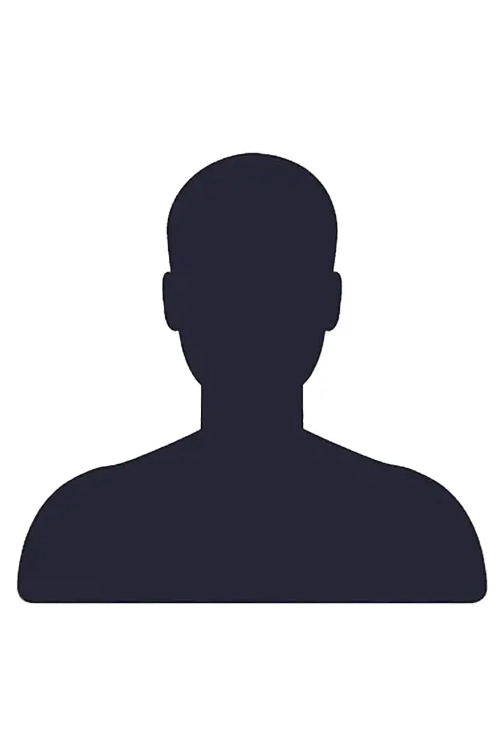 A person with a black silhouette of their face